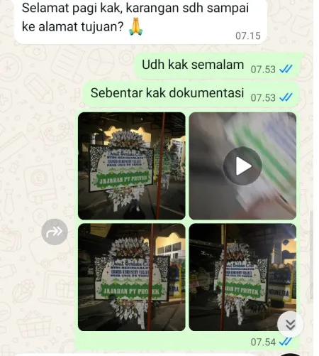 Pengiriman Papan Bunga Selamat Tpu Karet Bivak
